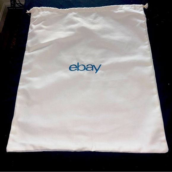 EBAY BRAND LIMITED WHITE COTTON DUST BAG DRAWSTRING Travel LARGE 22" x 18" - Picture 7 of 7